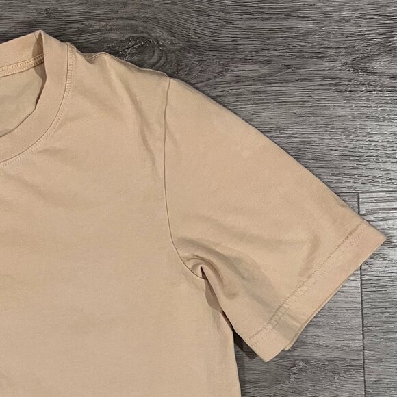 COS 24/7 Regular T-Shirt Beige Size S - Picture 2 of 4